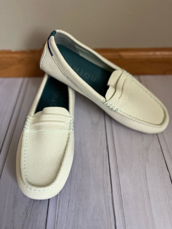 Rothy's Shoes - Women’s Rothy’s The Driver slip on loafer in aquamarine color. Size 8.5